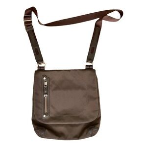 Tumi Vista Collection Brown Nylon & Leather Messenger Crossbody Bag